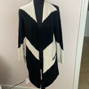 NWT Express black, and white cardigan